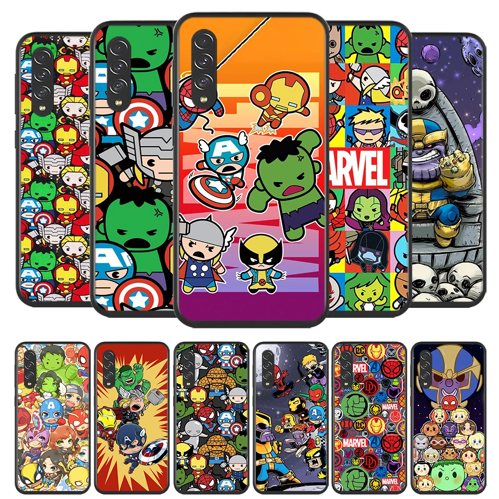 

Marvel Avengers cartoon cute for Samsung Galaxy A90 A80 A70 A60 A50 A40 A30 A20 A2Core A10 Silicone Soft Black Phone Case Cover