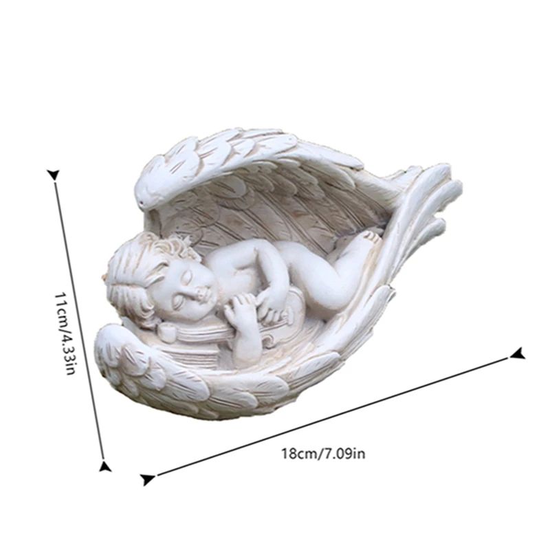 Новая милая фигурка спящего ангела для украшения дома статуя сада искусство