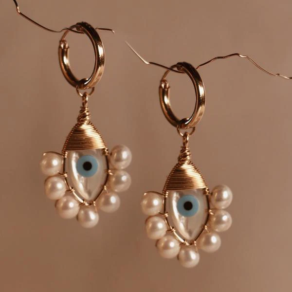 Новые Богемские нержавеющая сталь обруч Пресноводная жемчужина Хамса Турецкая