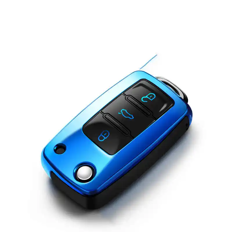 ТПУ чехол для ключей автомобиля Fob крышка оболочка рамка VW Polo Golf Passat Touareg тигуан
