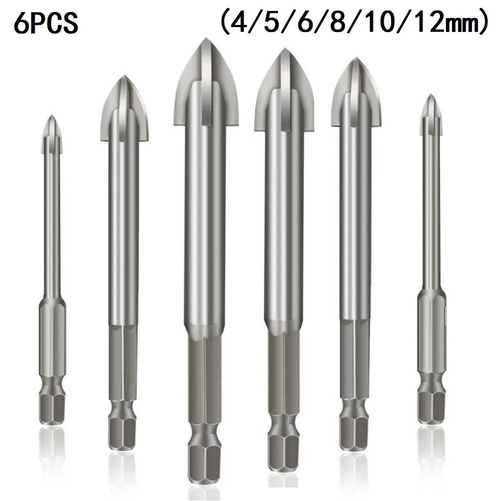 6Pcs 4/5/6/8/10/12mm Drill Bit Cross Drill Bit Hole Opening Professional Glass Tile Drill Bit Ceramic Marble Mirror Glass
6Pcs 4/5/6/8/10/12mm Drill Bit Cross Drill Bit Hole Opening Professional Glass Tile Drill Bit Ceramic Marble Mirror Glass
