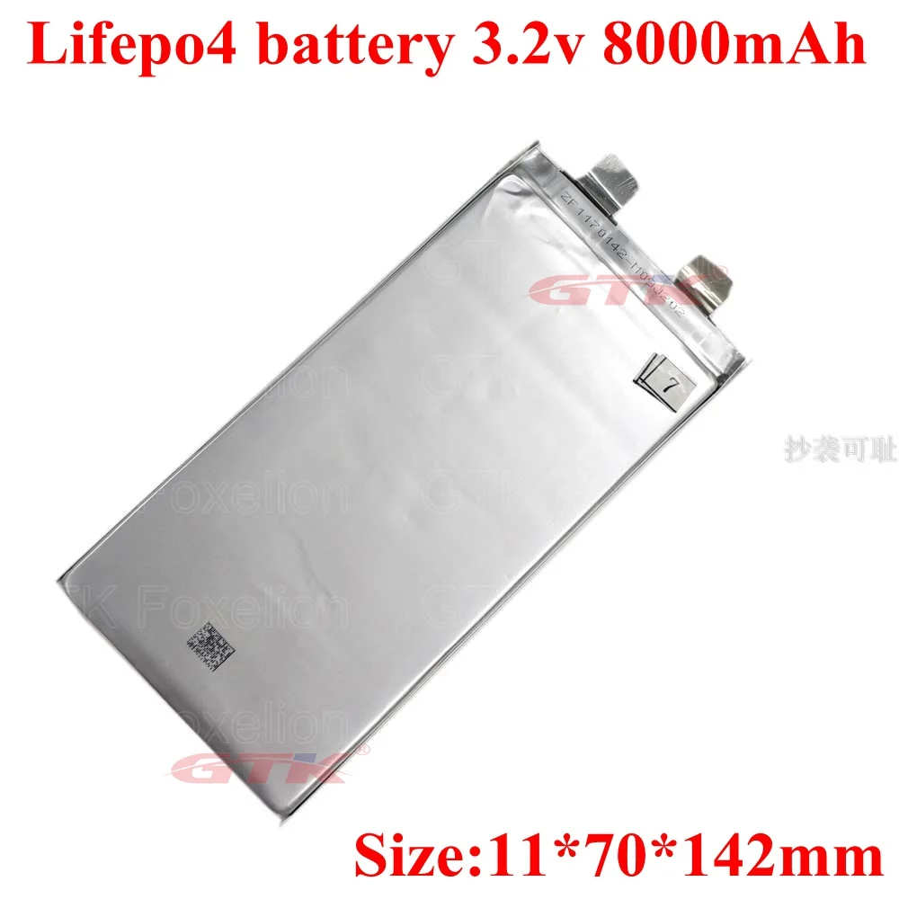 16 шт lifepo4 ячейка 3,2 v 8Ah аккумуляторная батарея 8000mah lifepo4 батарея 30A разряда для diy 48v lifepo4 батарея ebike скутер