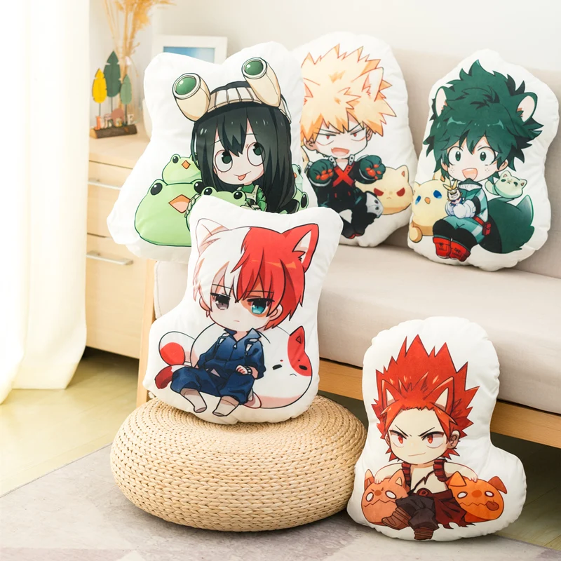 

50cm My Hero Academia Anime Plushie Cushion Pillow Midoriya Izuku Bakugou Katsuki Todoroki Shouto Stuffed Plush Toy Doll Decor