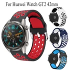 Ремешок силиконовый для смарт-часов Huawei Watch GT2 42 мм, спортивный Браслет Для Xiaomi Huami Amazfit GTS GTS2, 20 мм