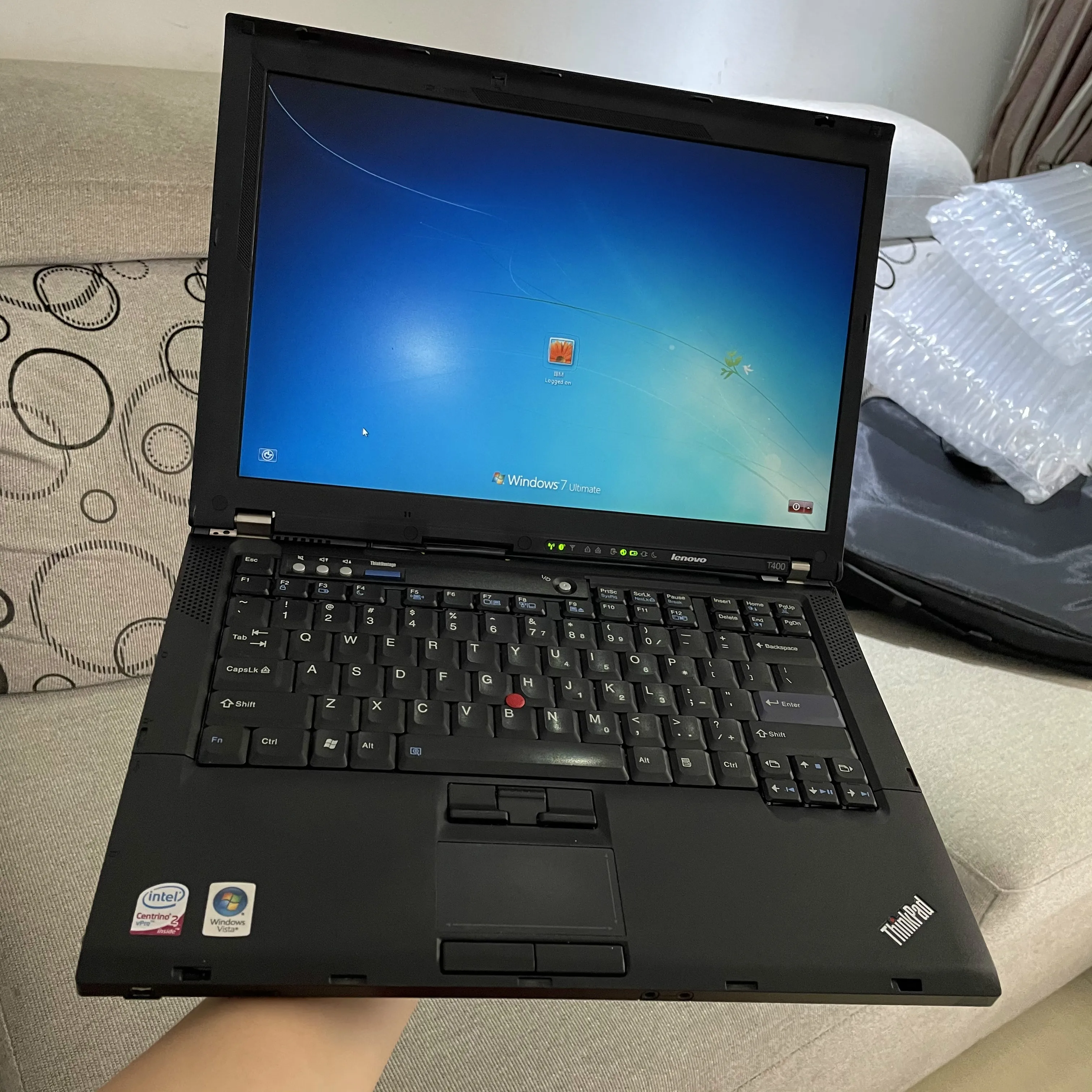 dual core Used laptop T400 14&quot Intel Core 2 Duo Business Entertainment Second Hand notebook computer refurbished Original |