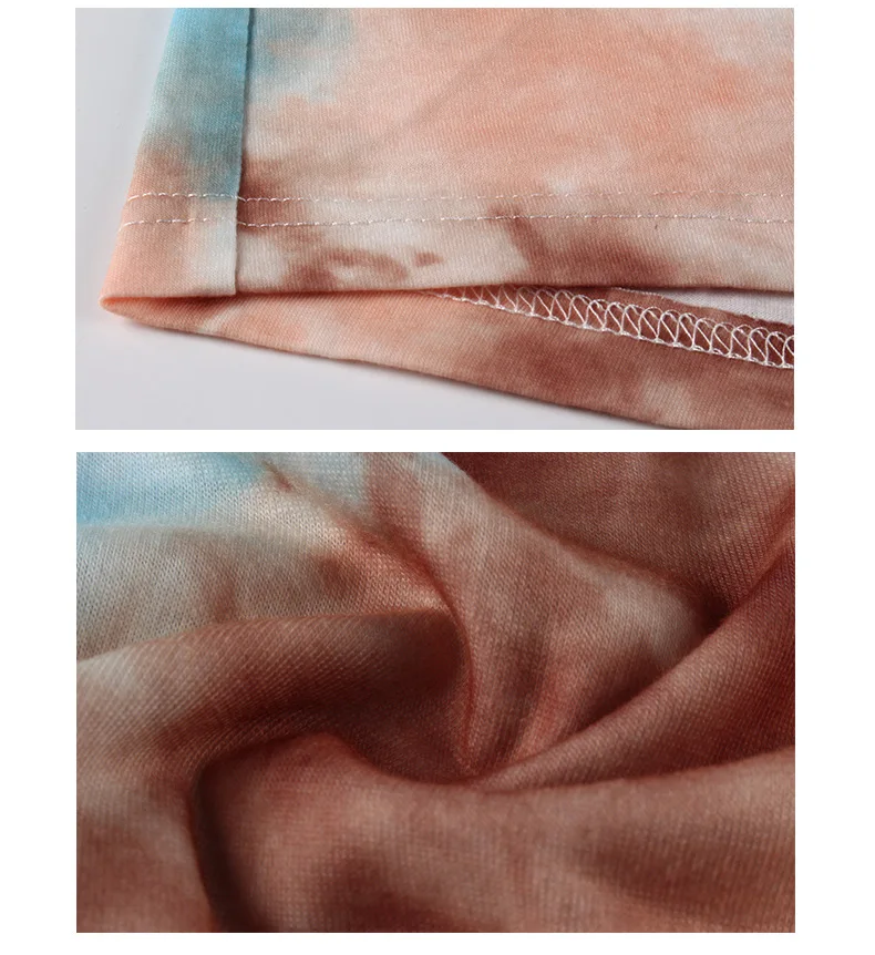

Button T-Shirt Tie Dye Tops Tee Women Spring Autumn Long Sleeve 2020 Camiseta Mujer Tee Shirt Femme Streetwear 4XL Plus Size