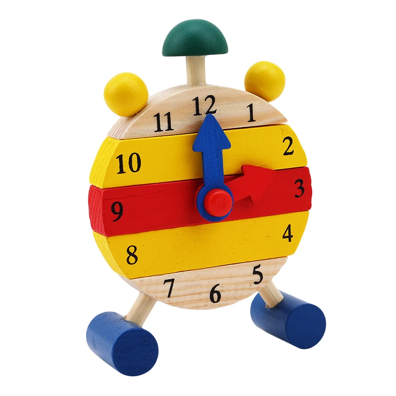 Mini Puzzle Clock Montessori Wooden Puzzles Toys Oyuncak For Children Digital Time Learning Education Educational Game Boys