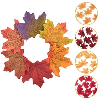 50pcs 8cm mixed colored silk maple leaves for autumn home decor artificial maple leaves flowers for party scrapbooking making