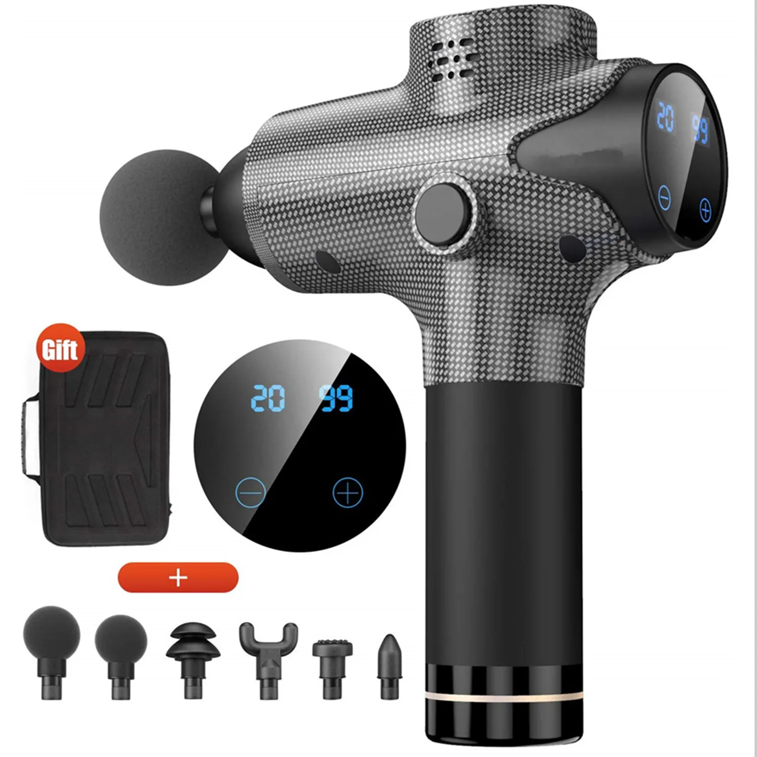 

Professional High Frequency Massage Gun Powerful Body Massager Multi-Speed Engine Lithiuim-Ion Handheld Relieve Muscle Machine