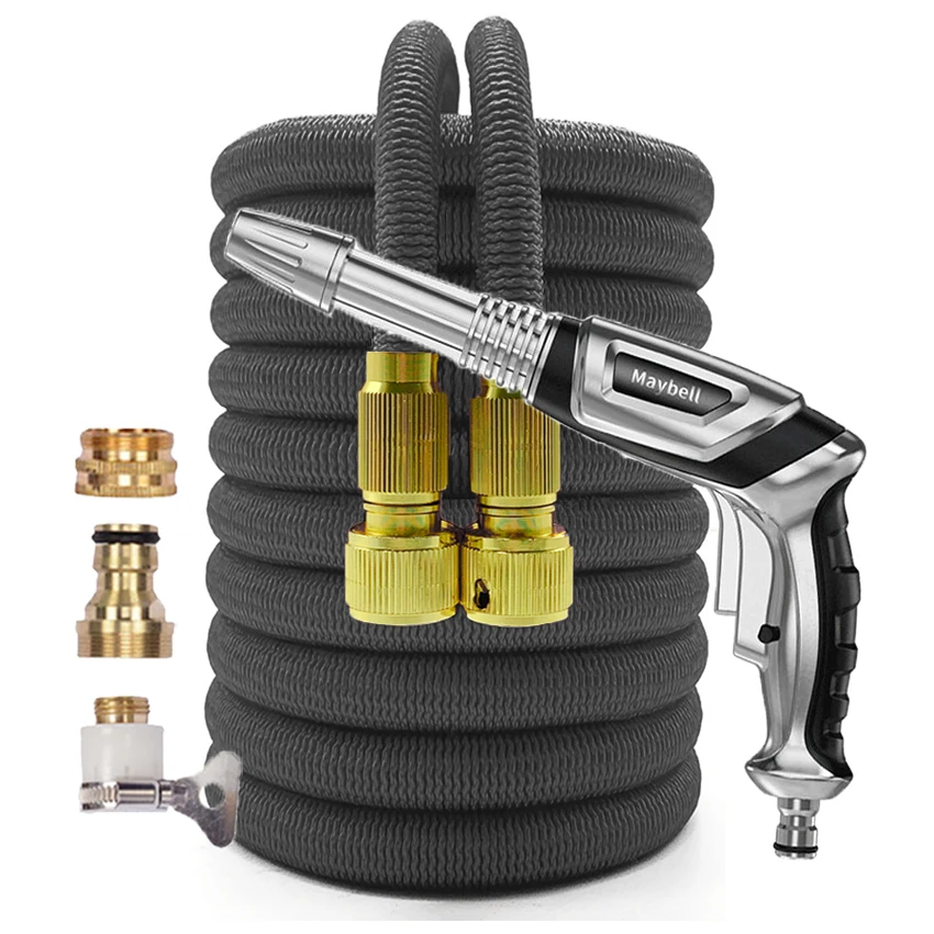 

NEW Expandable Garden Hose 1/2 Flexible Magic Pipe 150FT Powerful Pressure Car Wash Jet Water Gun Sprinkler manguera para jardin