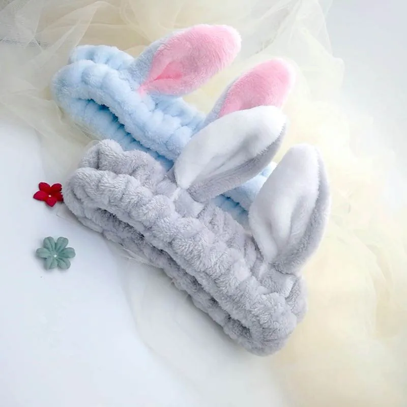 Calymel коралловые флисовые мягкие милые ободки с кроличьими ушками для женщин