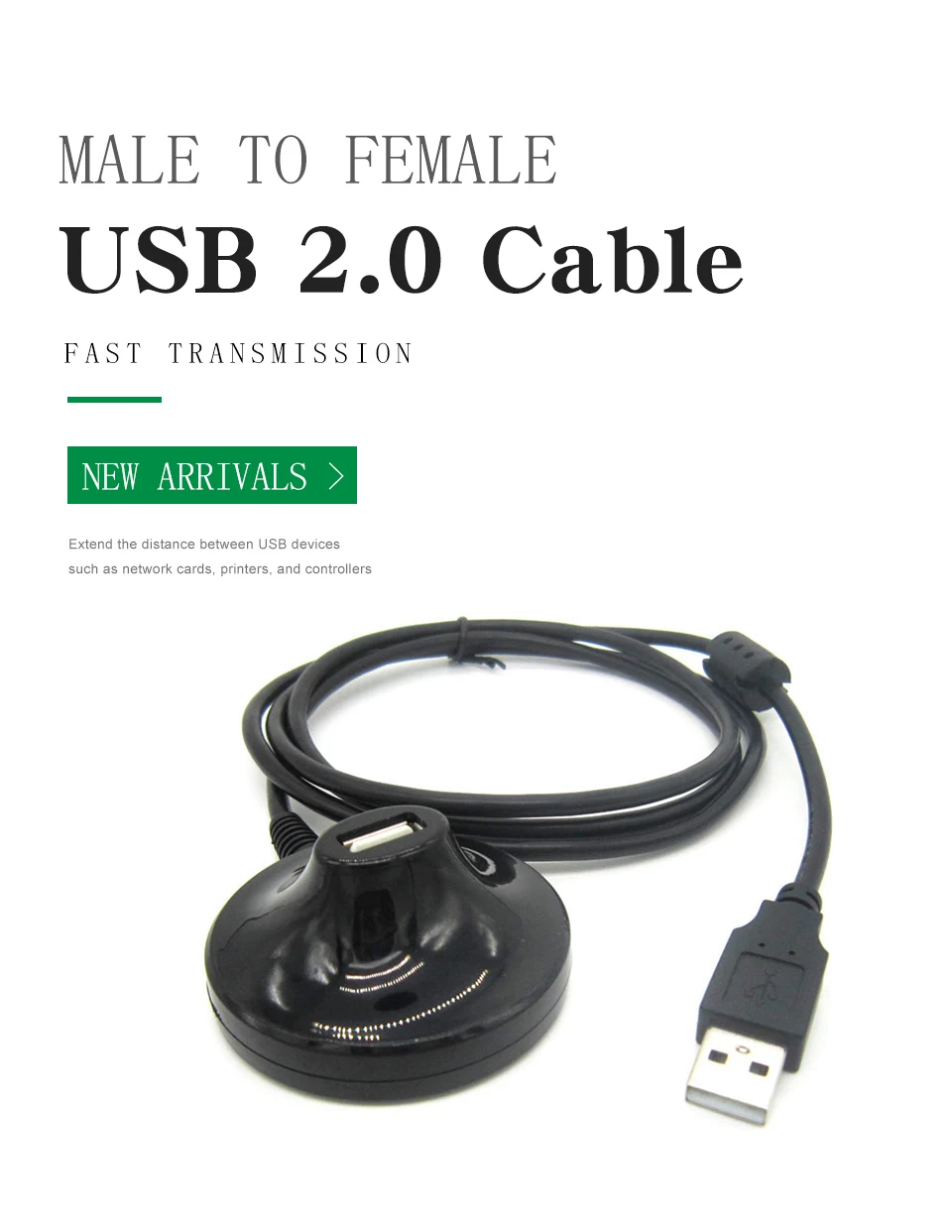 USB 2,0 адаптер «Папа-мама» Базовая док-подставка удлинитель 1,5 м кабель Шнур для ноутбука проектор мышь клавиатура USB удлинитель