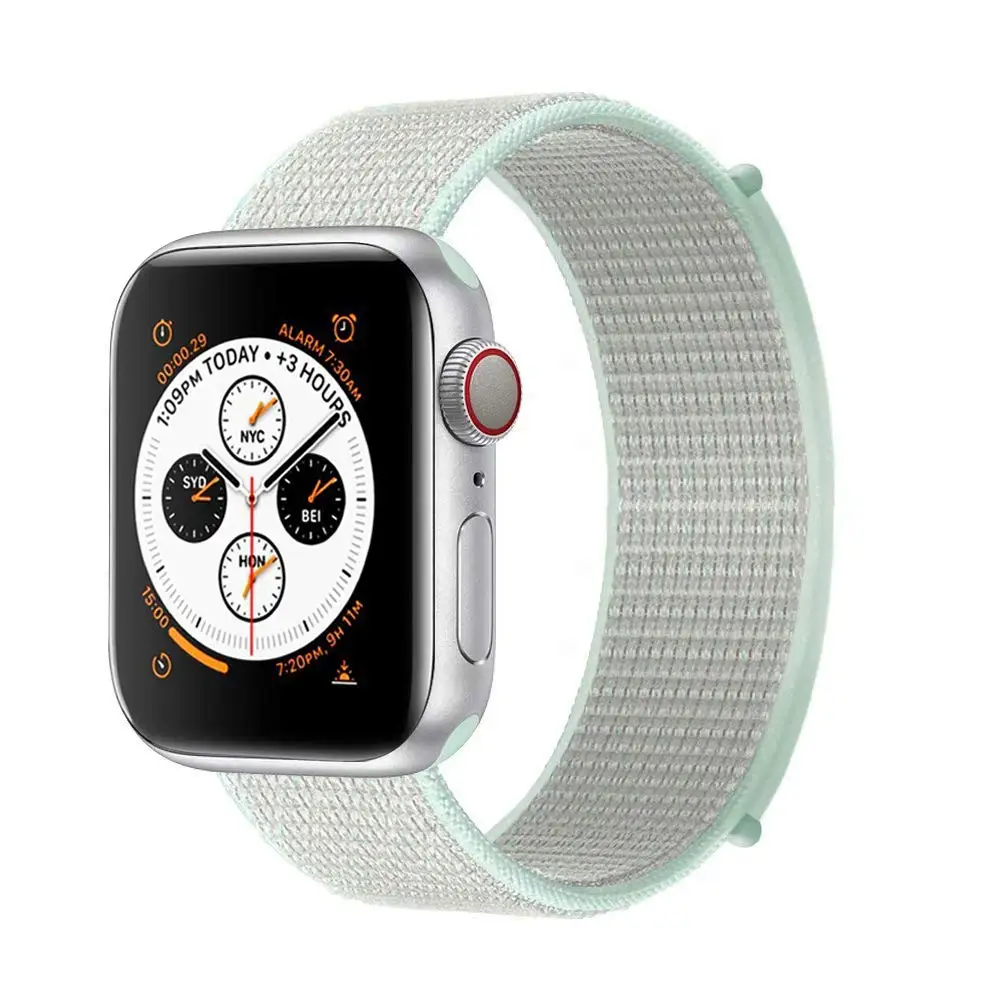 18 Ремешок для наручных часов Apple Watch 4 5 серии 3/2/1 38 мм 42 мм мягкий нейлон дышащий сменный ремешок Спортивные петли для наручных часов iwatch серии 4 40 мм 44 мм - Цвет ремешка: 18
