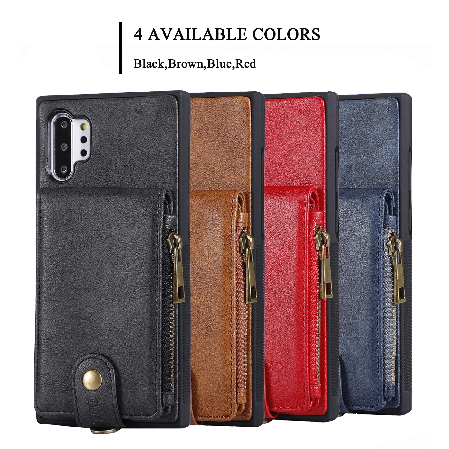 Applicable to Samsung Note10 plus business PU cowhide protective cover Note+ 5G version card back luxury case |