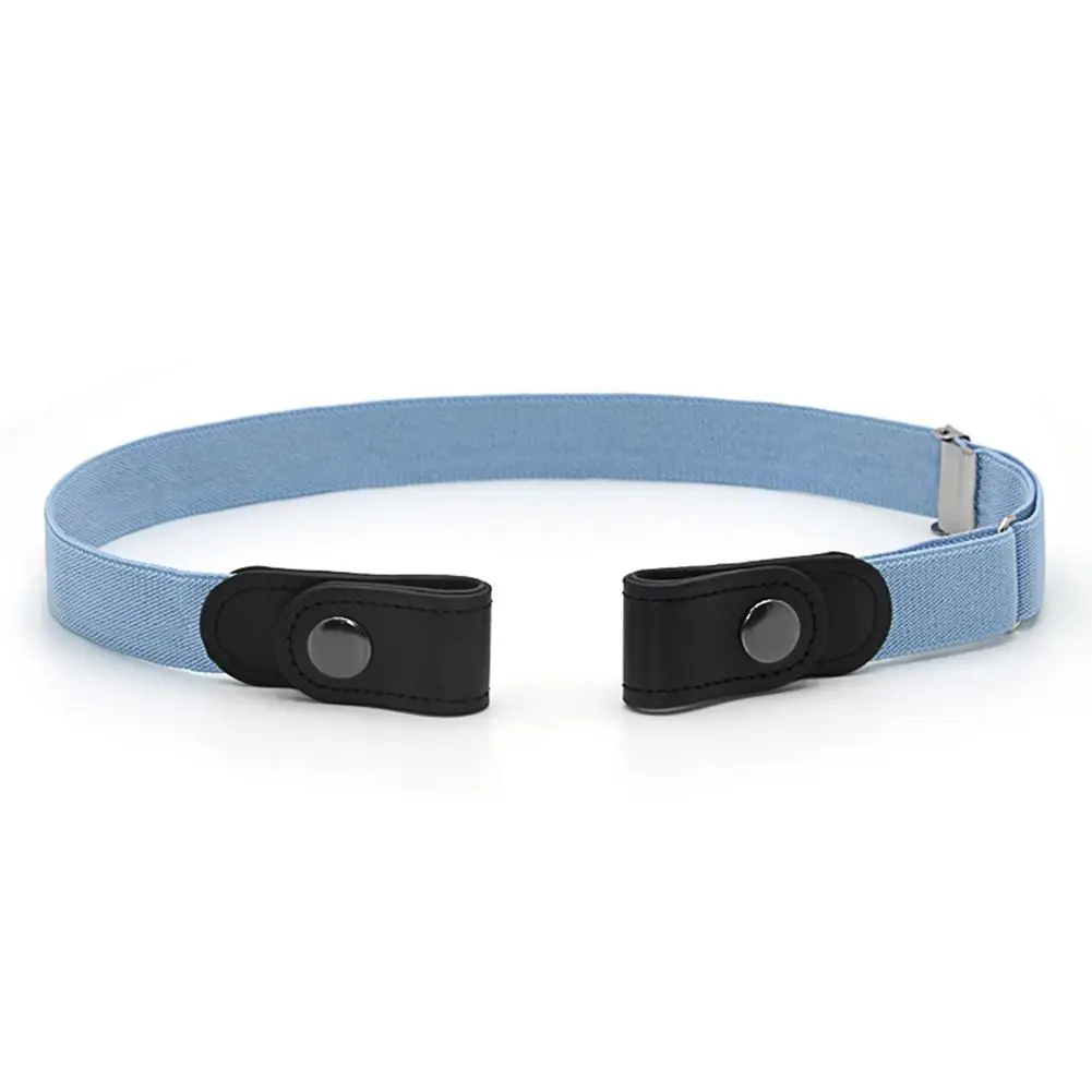 

Women Men All-match Buckle Free Elastic Waistband Waist Belt for Jeans Pants