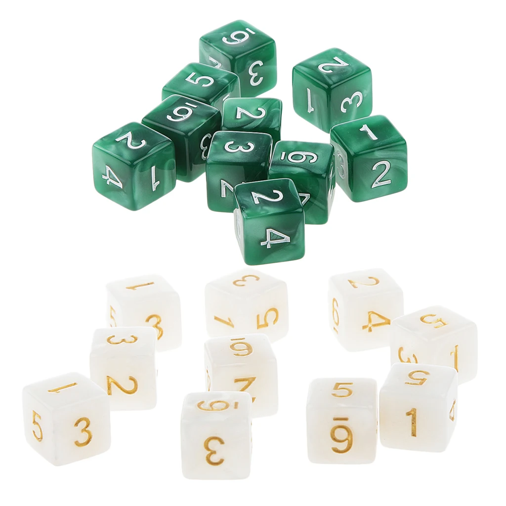 

20Piece Six Sided Dice D6 for Playing D&D RPG Party Game