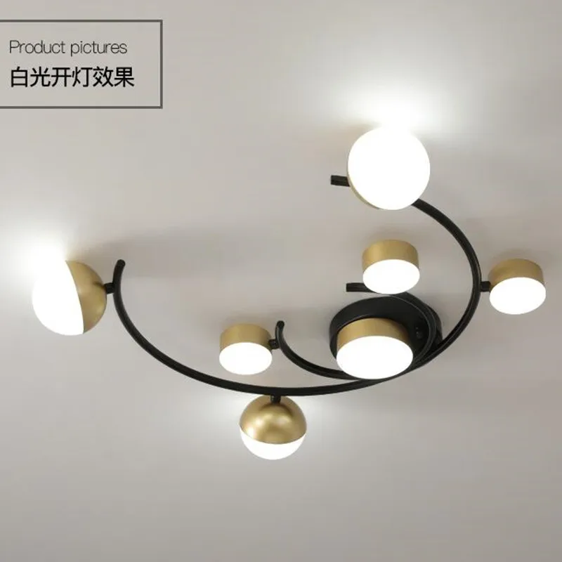 

Led Ceiling Chandelier Modern Luxury for Living Dining Room Study Black Gold Kitchen Bedroom Hanging Lamp Acrylic Decor Lighting