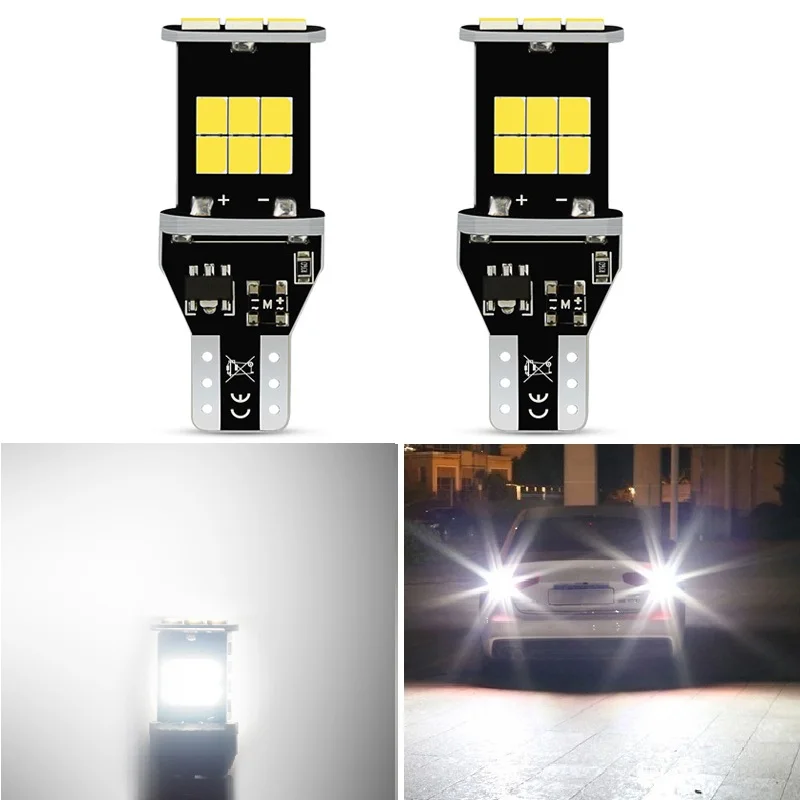 2x T15 W16W Canbus Белый светодиодный обратный светильник для Audi A3 A4 A1 B8 B6 B7 A5 A6 A7 A8 C5 C6 C7 Q3 Q5