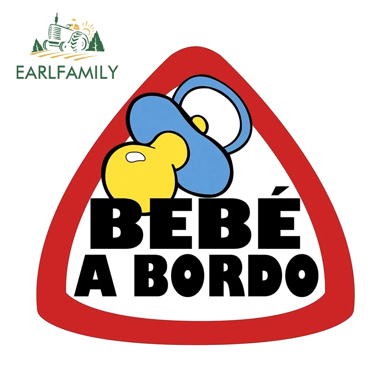 EARLFAMILY, 13 см x 12,2 см, для детей с бортами, автомобильные наклейки, Солнцезащитный фонарь, защита от солнца, бампер, багажник, Декор, виниловая автомобильная пленка