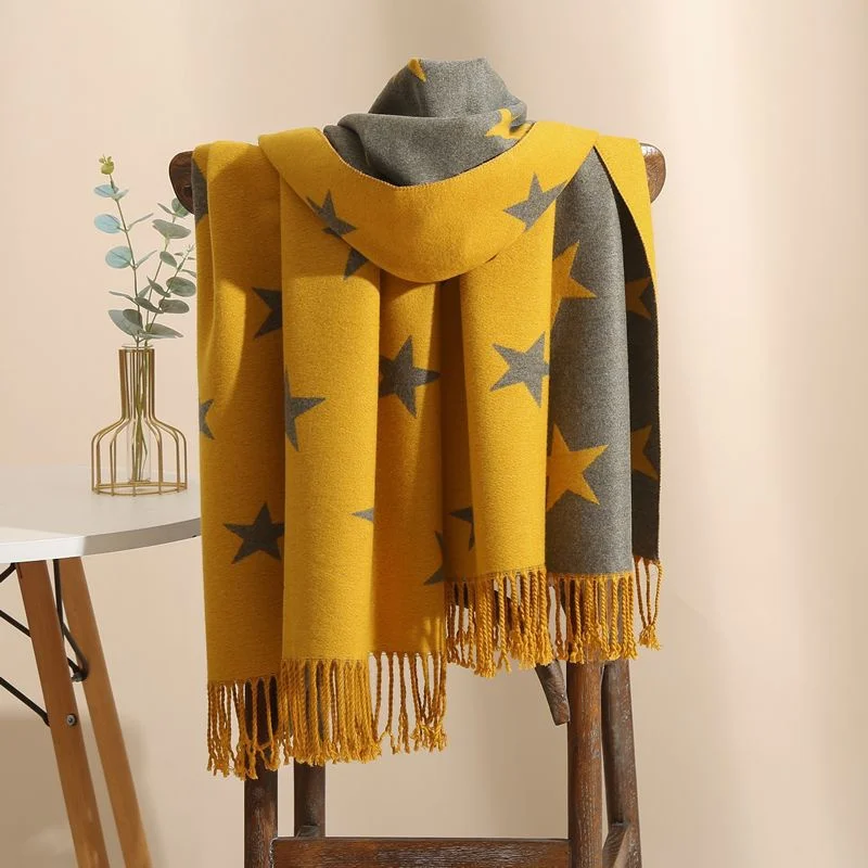 Fashion Women Cashmere Scarf Fashion Style Fringed Scarves Autumn And Winter Warm Solid Double Pashmina Shawls