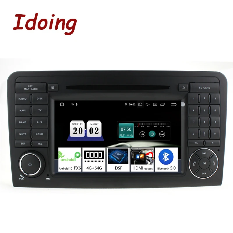 Idoing 7 &quot2Din Andriod 10 автомобильный Радио DVD мультимедийный плеер для Mercedes Benz W164/X164 PX6 4G