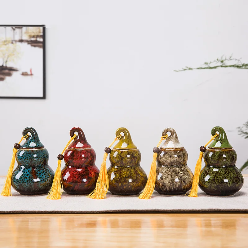 

YeFine Creative Ceramic Household Gourd Sealed Tank