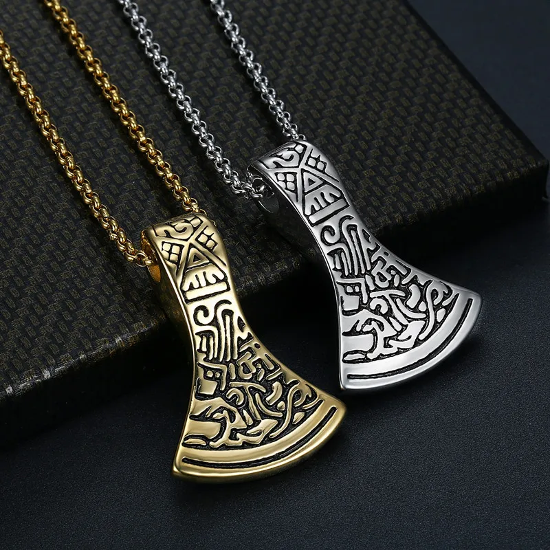 Золотой цвет норвежский викинг топор ожерелье Тор один Локи Асгард