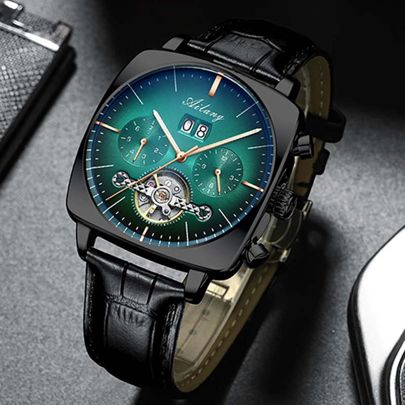 

AILANG 2021 New Watch Men's Automatic Mechanical Watch Waterproof Tourbillon Black Technology Luminous Fashion Men's Watch