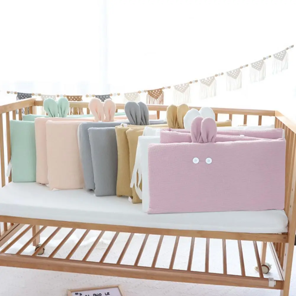 

One Piece Baby Crib Liner Detachable Breathable Crib Fence Cloth Baby Bed Crib Bumper Guard Pad Anti-collision Bed Protector