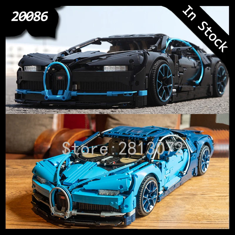 20086 Supercar Bugattis синий \ красный \ черный Technic 42083 3625 шт Chiron модель автомобиля строительные блоки кирпичи игрушки