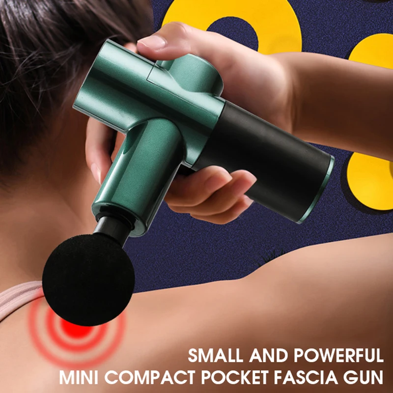 Массажер-пистолет с вибрацией для глубоких тканей 4 сменных массажных насадки |