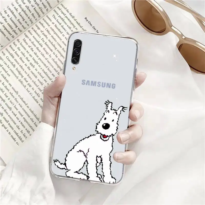

Les Aventures de Tintin et Milou Phone Case Transparent Clear For Samsung Galaxy A71 A21s S8 S9 S10 plus note 20 ultra