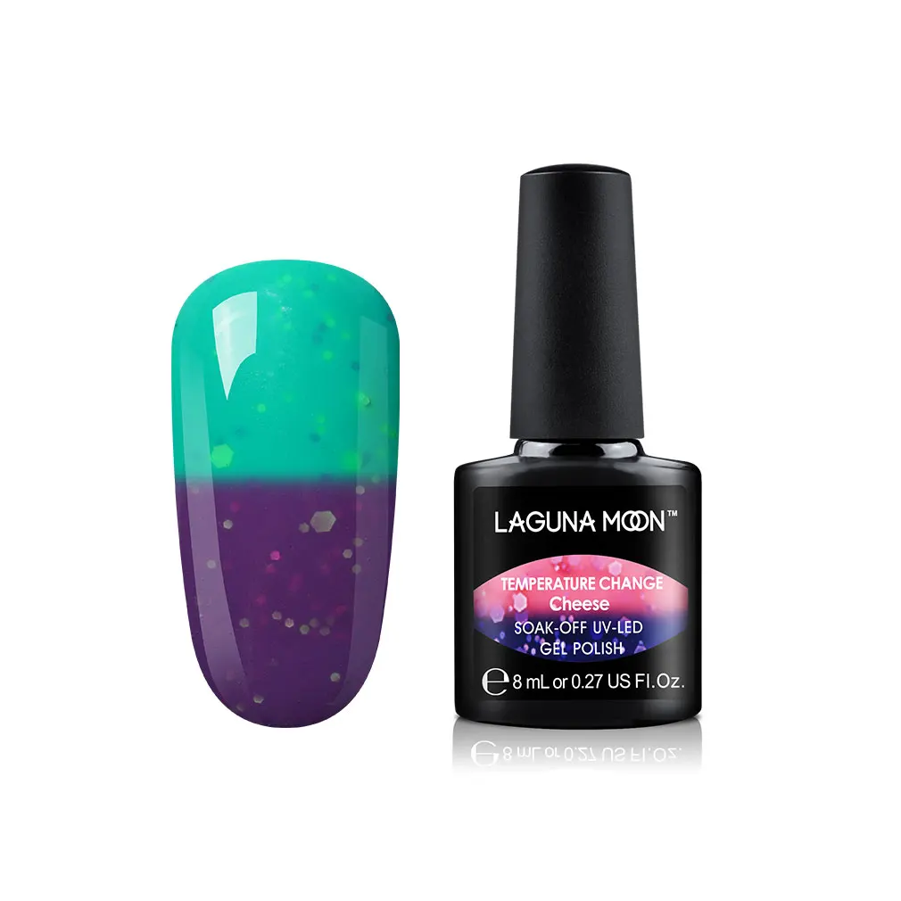Lagunamoon 8ml Cheese Change Color UV Gel Nail Polish Temperature Change Color Soak Off Nail Art Varnish Gellak Hybrid Lacquer - Цвет: 21