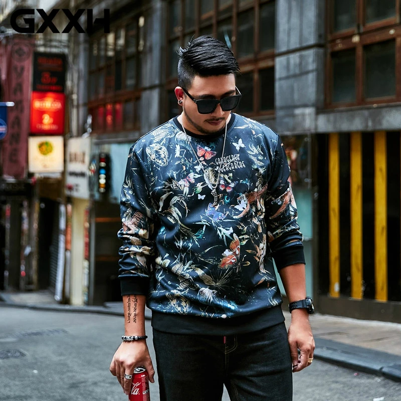 GXXH модный мужской свитер уличная одежда для больших мужчин Harajuku брендовая осень