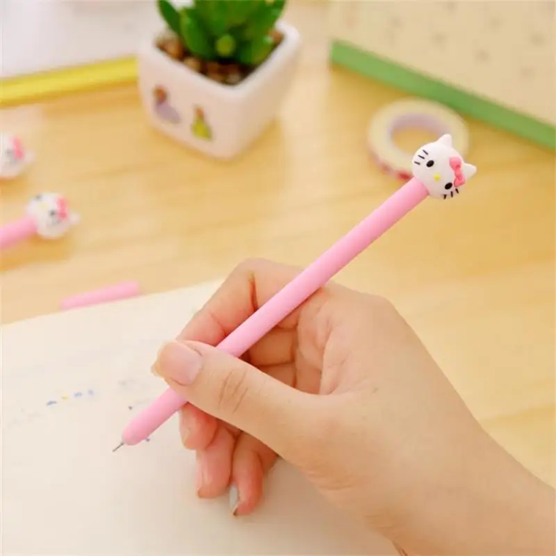 TOPSTHINK милые hello kitty канцелярские гелевые ручки kawaii школьные розовые креативные