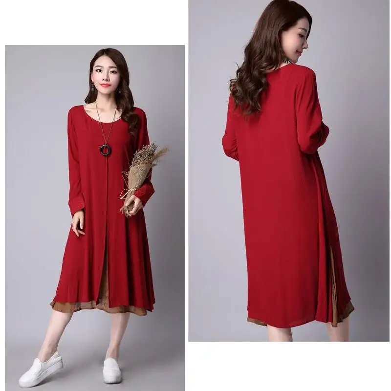 Envsoll льняное платье из двух частей платья для беременных юбка Одежда