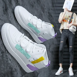 Women Casual Shoes High Top Board Shoes Women Fashion Sneakers Trend Student Shoes Light Flat White Shoes Women Vulcanize Shoes