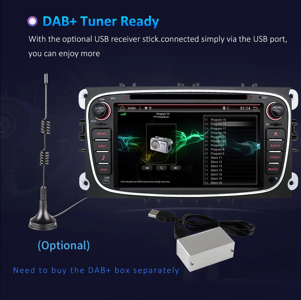 Автомагнитола 2 din Android 9,0 автомобильный dvd кассетный плеер для ford для focus 2 магнитофон gps навигация Wi-Fi руль 4G ram