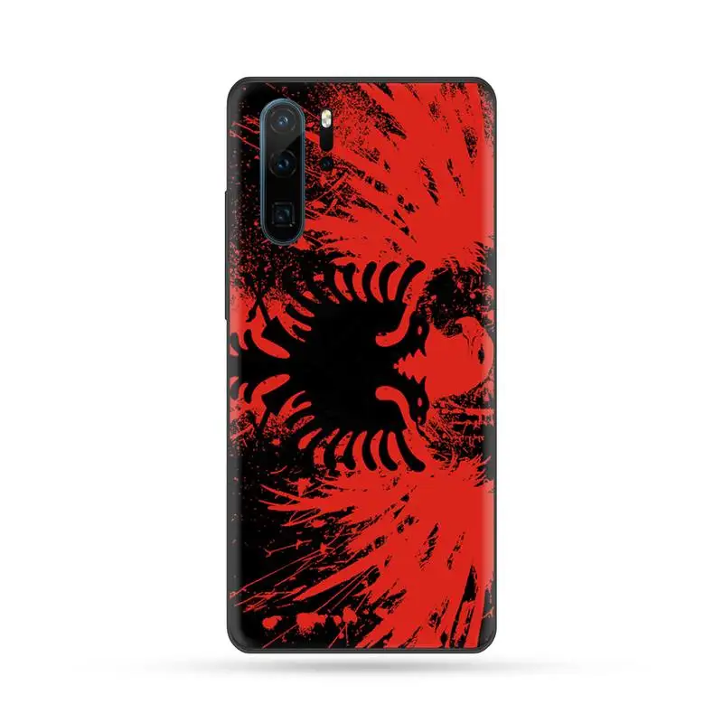 

Albania flag Two head eagle red black Phone Case For Huawei Mate 9 10 20 Pro lite 20x nova 3e P10 plus P20 Pro Honor10 lite