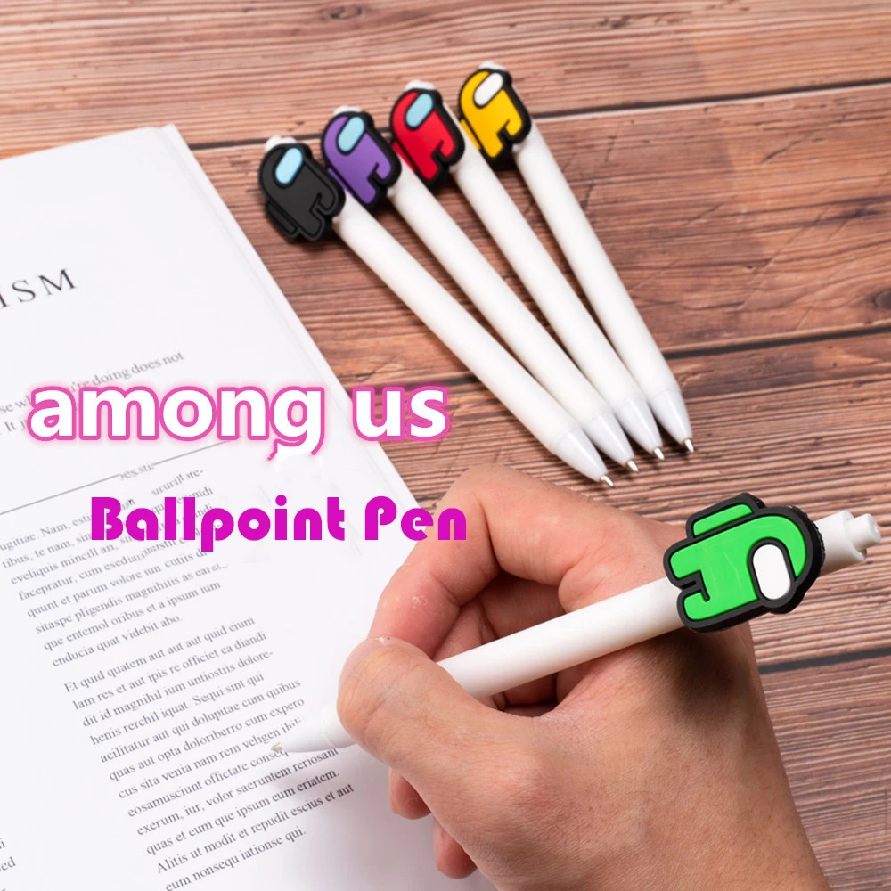 

2021 Hot Game AMONG US cartoon doll 0.5mm ballpoint pen gel pen student exam pen creative stationery office signature pen