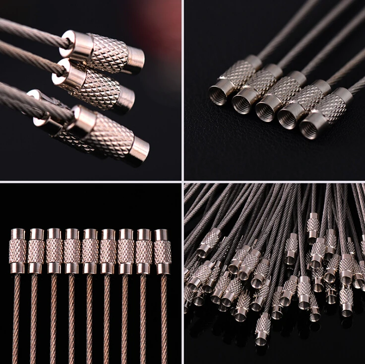 Брелок для ключей повседневного использования 5 шт. трос из нержавеющей