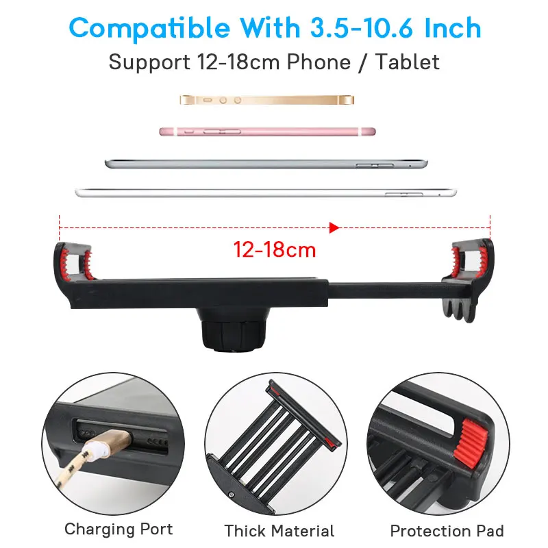 metal arm mobile phone holder tablet stand 360 degree flexible support universal bed tablets phone stands for iphoneipad pro free global shipping