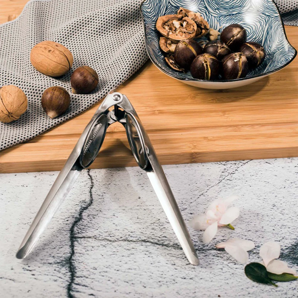 

Stainless Steel 2 in 1 Quick Chestnut Clip Walnut Pliers Metal NutCracker Sheller Nut Opener Kitchen Tools Cutter Gadgets