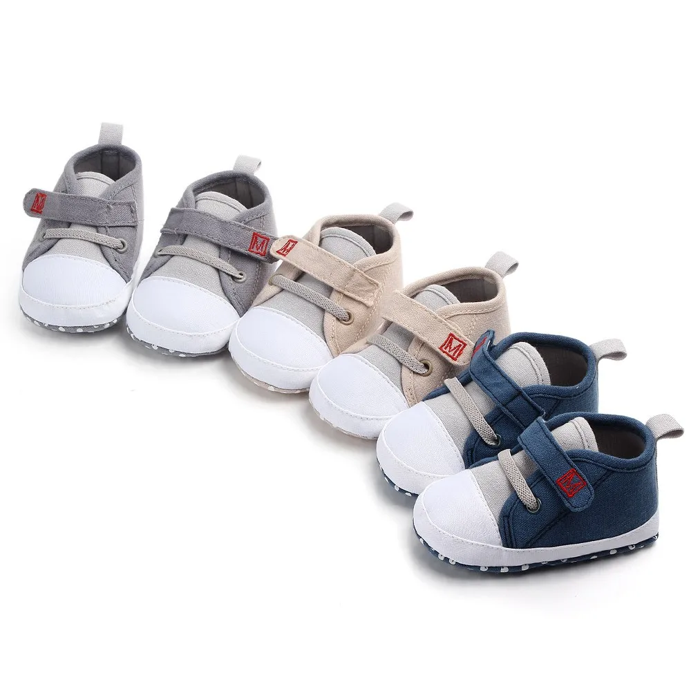 

Fashion Newborn Baby Boys Girls Canvas Letter Printed First Walkers Crib Shoes Moccasins Anti-slip Soft Sole Shoes Footwear #p4