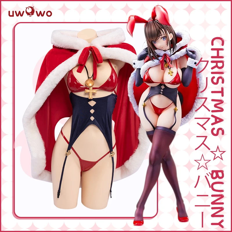 UWOWO Mantaro, Рождественский Банни, сексуальный костюм кролика для девушек, красный комбинезон с кроликом, женские карнавальные костюмы для праз...