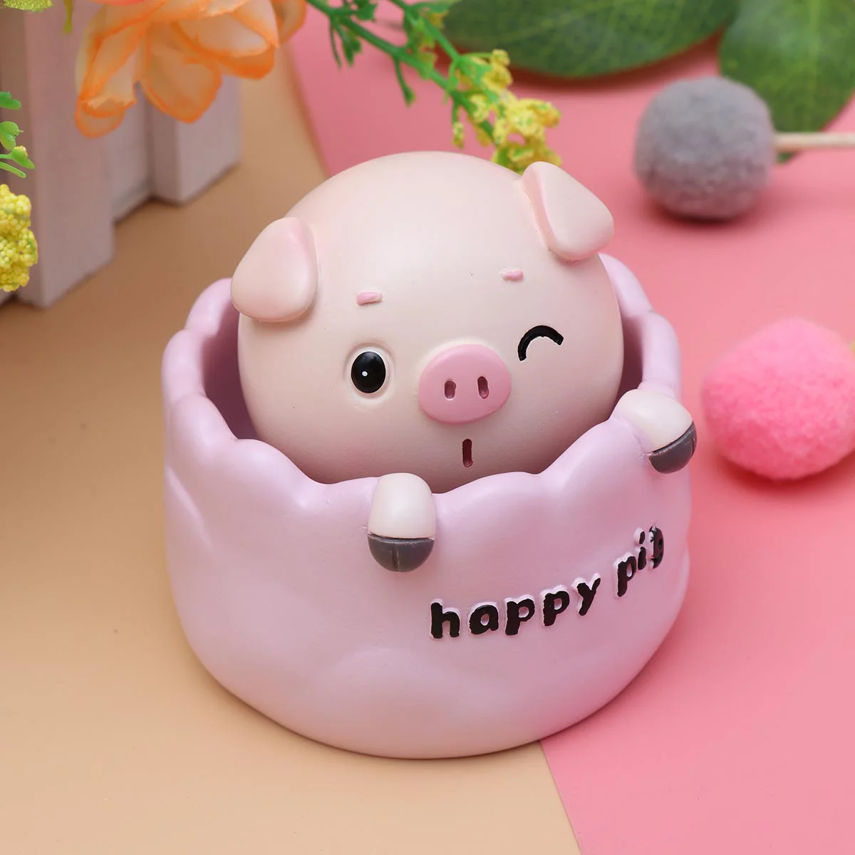 Spring Creative Car Ornament Shaking Head Interior Decor Swing Piggy Kids Funny Gift for Home Ornaments | Дом и сад