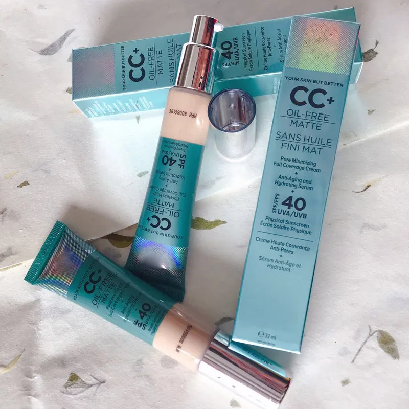 

Oil-Free Matte CC+ Concealer Cream Pore Minimizing Full Coverage Cream SPF 40 Skin Brighten CC Cream Face Makeup