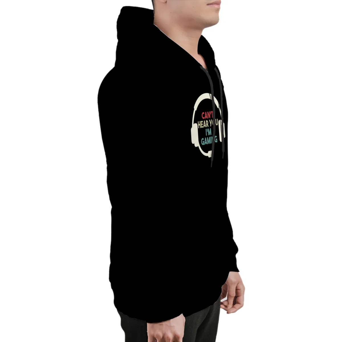 

Men's Hoodie Can not hear you i am gamingEssentials Print Games Black Hip-Hop Sweat Homme 36932