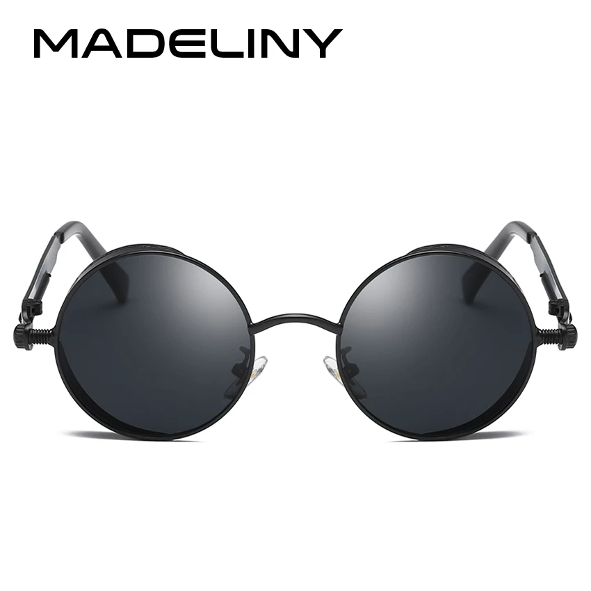 Женские и мужские круглые солнцезащитные очки MADELINY брендовые дизайнерские
