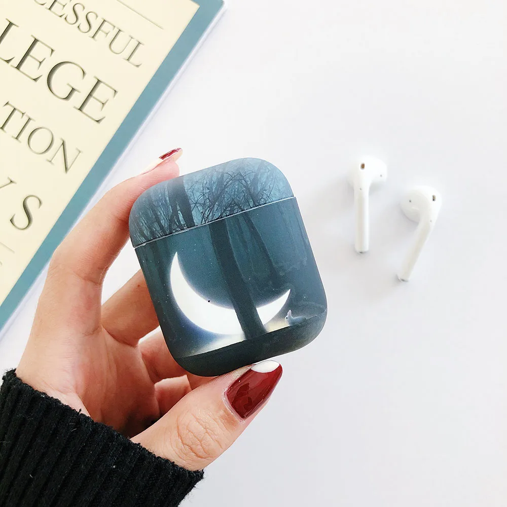 K-Hard Художественный чехол для наушников с цветочным рисунком для Apple Airpods 2 1 Air Pods чехол s милый светящийся винтажный цветочный чехол для AirPod защитная оболочка подарок - Цвет: K-Hard